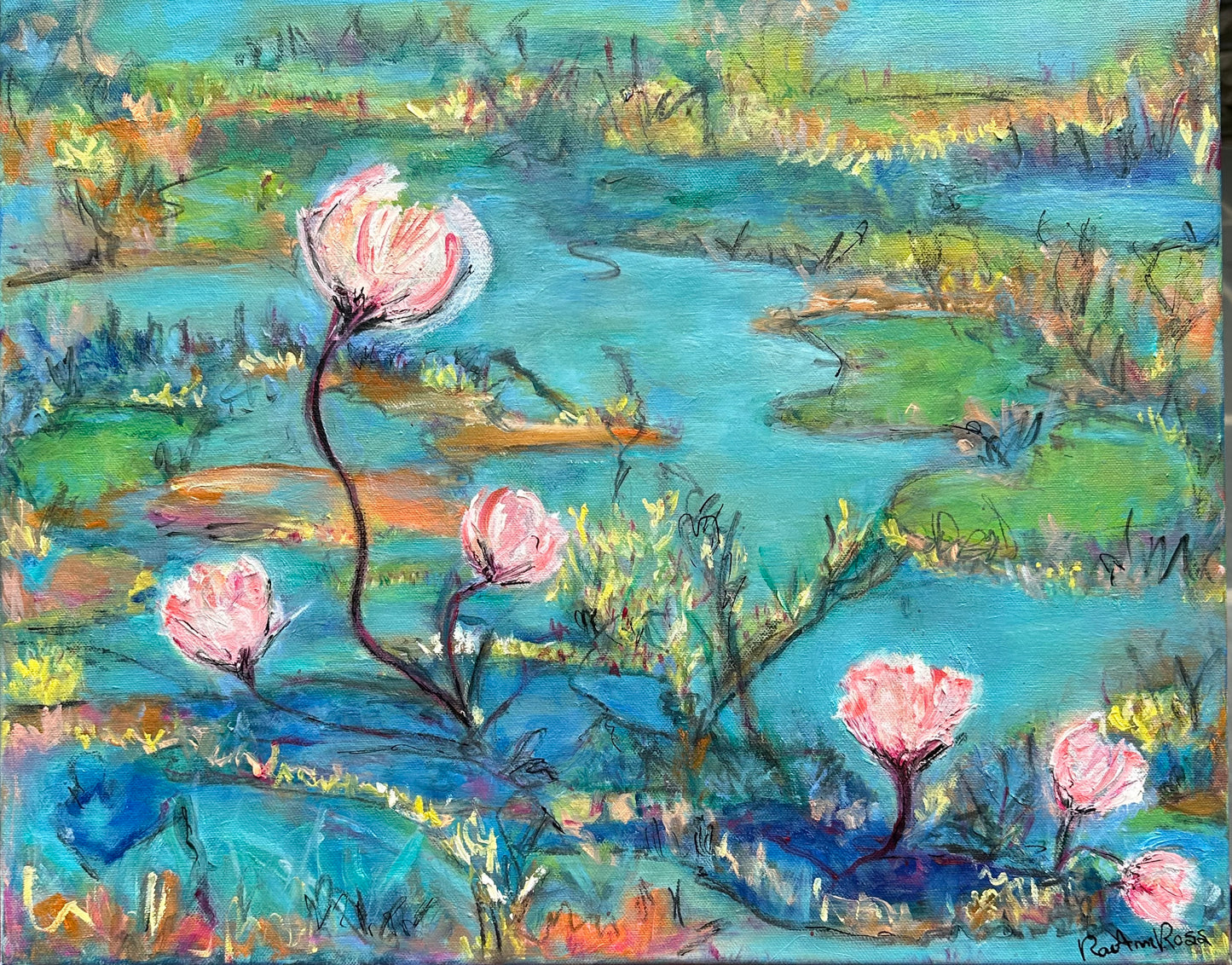 Once Upon a Lily Pad - Original. SOLD